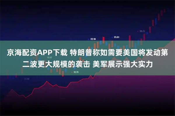 京海配资APP下载 特朗普称如需要美国将发动第二波更大规模的袭击 美军展示强大实力