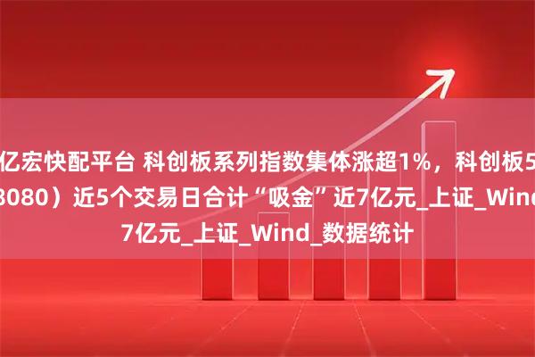 亿宏快配平台 科创板系列指数集体涨超1%，科创板50ETF（588080）近5个交易日合计“吸金”近7亿元_上证_Wind_数据统计
